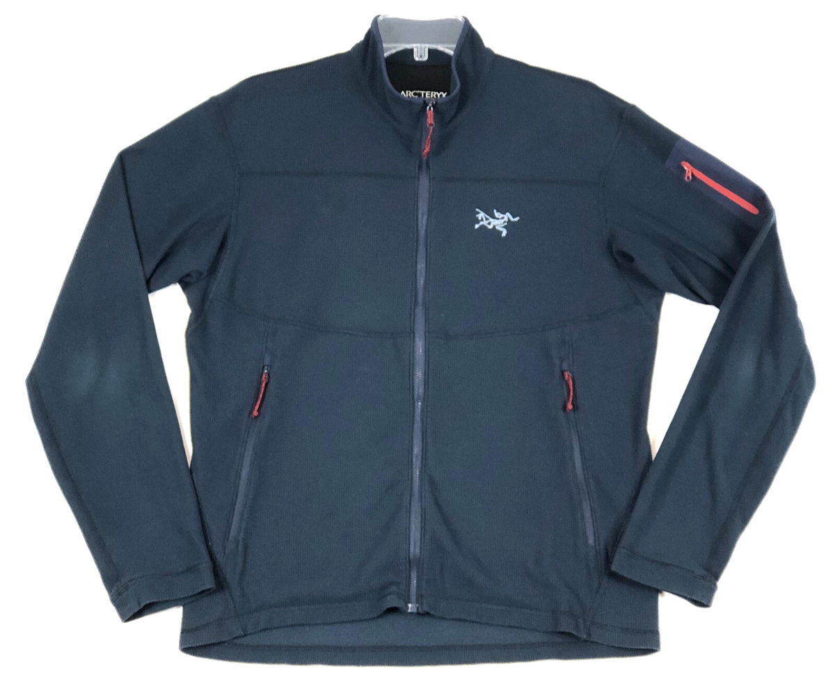 Arcteryx Delta LT Jacket Men M Blue Polartec Thermal Waffle Knit