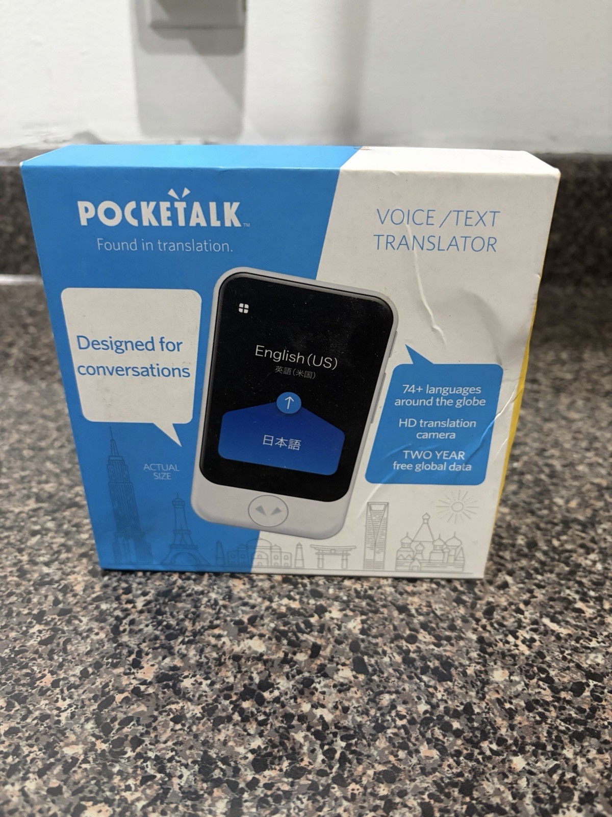 New Pocketalk S Translator Global 2-Year Sim Black Travel Gadget