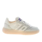 BACK 70 women shoes Brooklyn sneaker made in white mesh fabric and leather