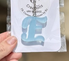  Light Blue Letter Keychains   Available in all letters 