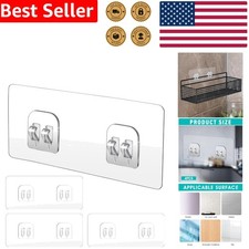 Heavy Duty Shower Hooks 4 Pack Adhesive, Waterproof Bathroom Kitchen Organizer