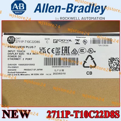 New in Box AB 2711P-T10C22D8S PanelView Plus 7 Standard Terminal TouchScreen
