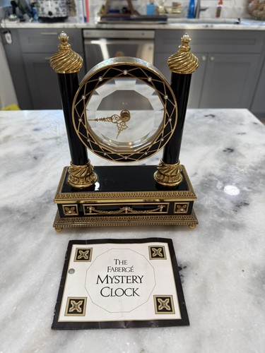 Rare Faberge Mystery Clock By Franklin Mint 1988 No Case WORKING! Must See - Picture 23 of 24