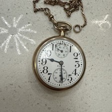 1912 Elgin Grade 372  Time Up Down Indicator 16S 19j MDL 15 Pocket Watch Working