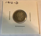 1912 D Silver Barber Dime Nice Circulated Coin