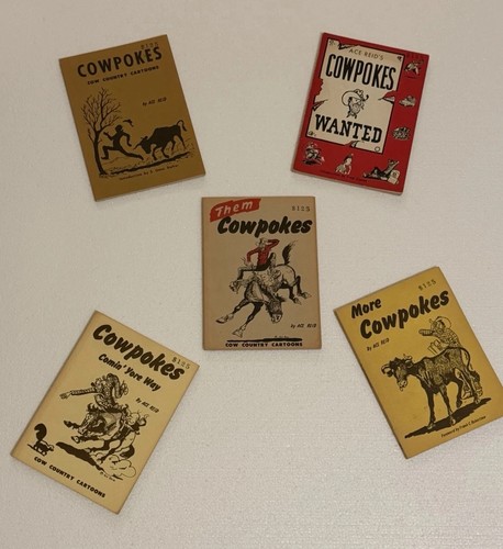 5 Vintage Ace Reid Cowpokes Country Cartoons