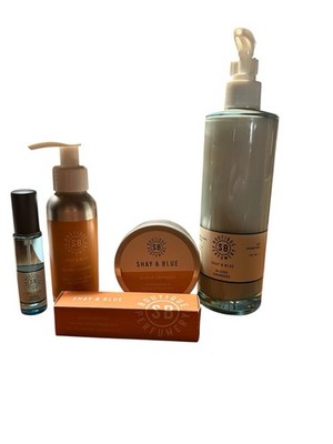 Shay & Blue London Blood Orange Bundle 10ml EDP Hand Wash Body Lotion Aftershave
