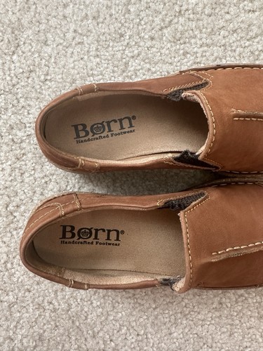 Born Nampa Slip On Loafers Shoes Womens Size 7.5 Brown nubuck Casual - Picture 3 of 7
