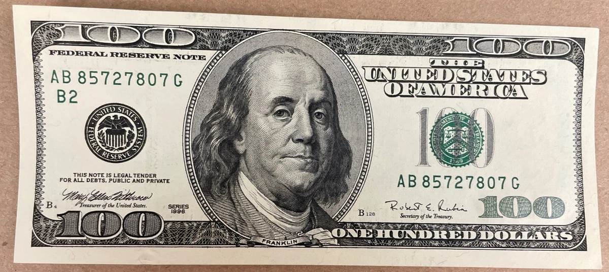 1996 $100 US Federal Reserve Small Notes for sale | eBay