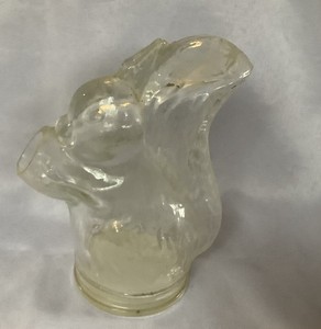 Vintage Clear Glass Squirrel Candy Container With Plug