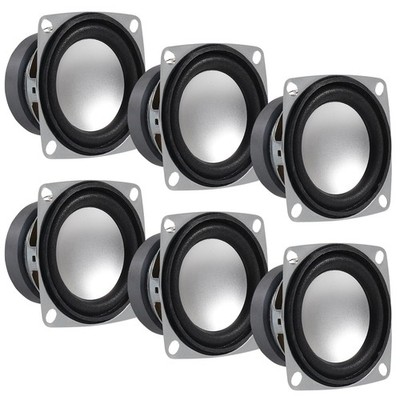 DWEII 6Pcs 2'' 4Ohm 3W Full Range Audio Speaker Stereo Woofer Loudspeaker