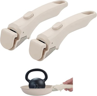 Removable Handle for Pots and Pans (2 Pack), Universal Detachable Cookware Gr...