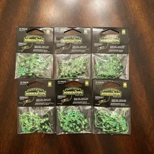 Rod-N-Bobb Bobber Stops with Slotted Sleeves & Glow in Dark Beads, 6 Packs of 15