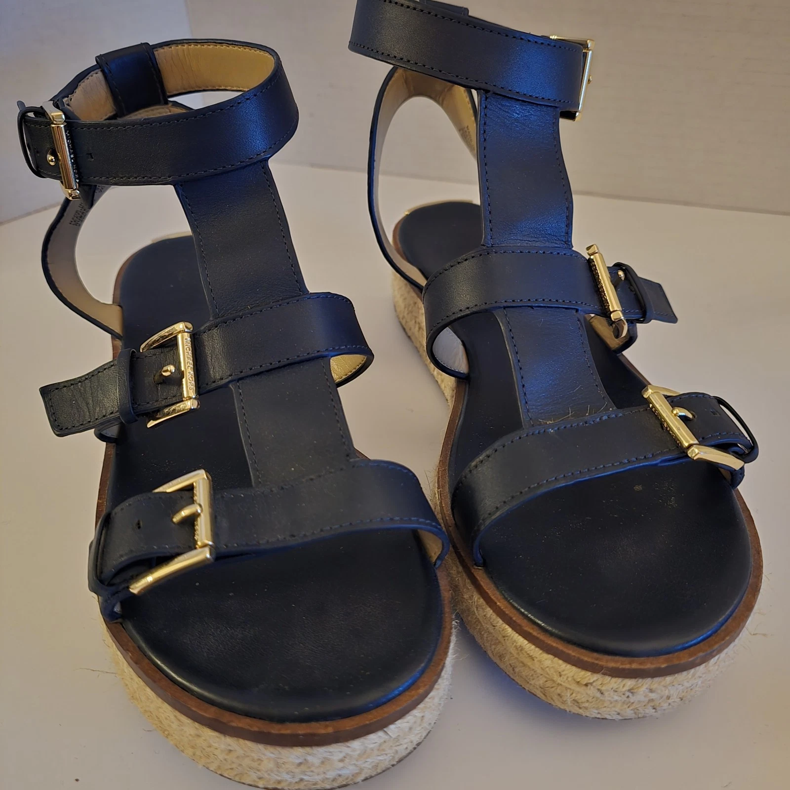 MICHAEL MichaelJoe’s Cunningham Leather Espadrille Sandals.size 8.5/38.5 M