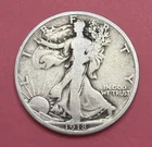 1918 Walking Liberty Half Dollar 50C, F - Fine