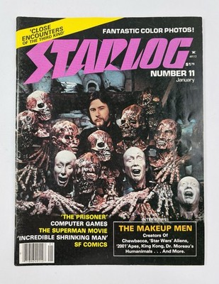 Vintage STARLOG Magazine #11 Jan 1978 Rick Baker Cover CLOSE ENCOUNTERS KISS AD