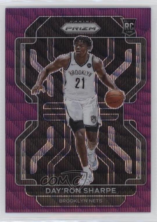 2021-22 Panini Prizm Purple Wave Prizm Day'Ron Sharpe #281 Rookie RC o8g