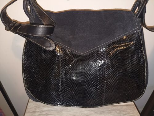 DAMENTASCHE PRADA MILANO WILDLEDER LEDEREINSÄTZE SELTEN - Bild 2 von 3