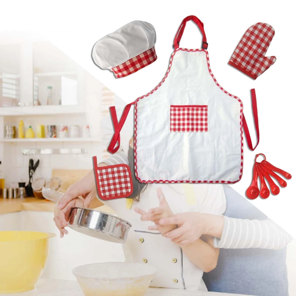 Kids chef 2024 hat and apron