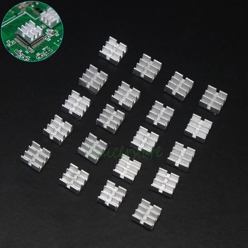 20pcs 6.5mm*6mm Adhesive Back Mini Heatsink For MOS Chipset IC GPU DDR Cooling