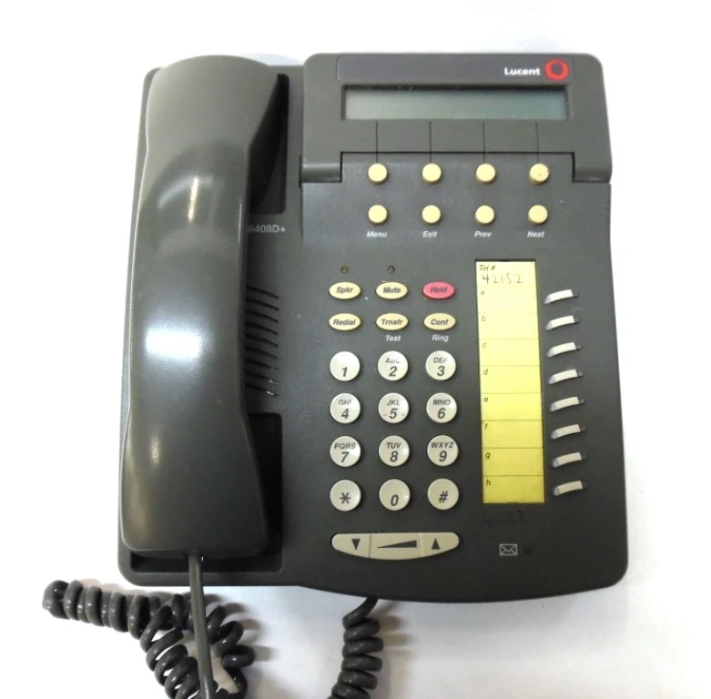 LUCENT OFFICE TELEPHONE SET, 108163924, 6408D01A-323, GRAY, 8 RING OPTION, PHONE - Image 4 of 4