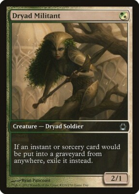 MTG - Dryad Militant - Game Day - Full Art Promo - Magic the Gathering