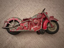 Hubley Kiddie Toy Made in the USA 1950's PD Motorcycle MAD!!