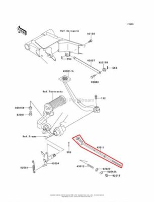 NEW OEM KAWASAKI W650 BRAKE ROD | eBay