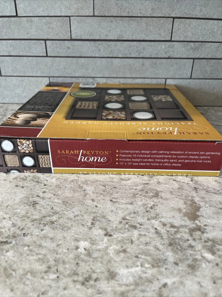 Sarah Peyton Home Tealight Serenity Garden con velas, arena y rocas ¡Nuevo!!!!!! Foto 3 de 3
