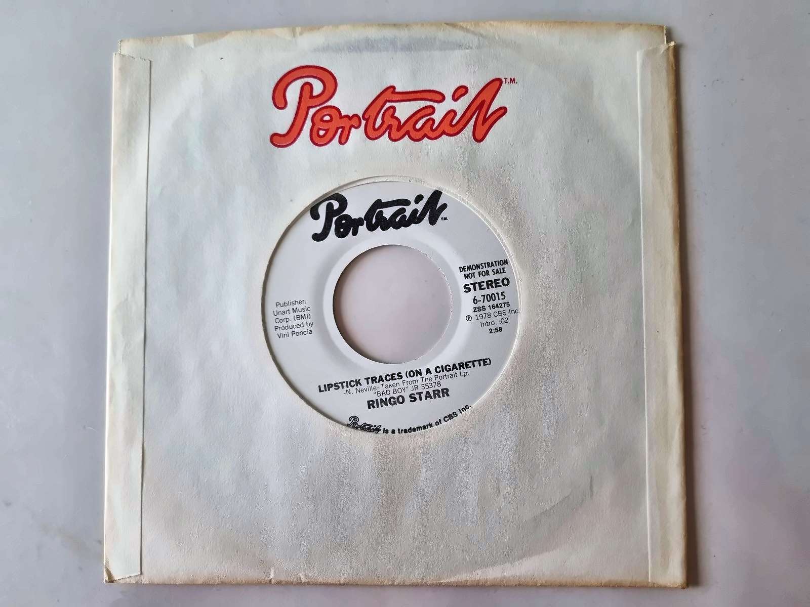 Ringo Starr - Lipstick traces (on a cigarette) 7'' Vinyl US PROMO/ The Beatles