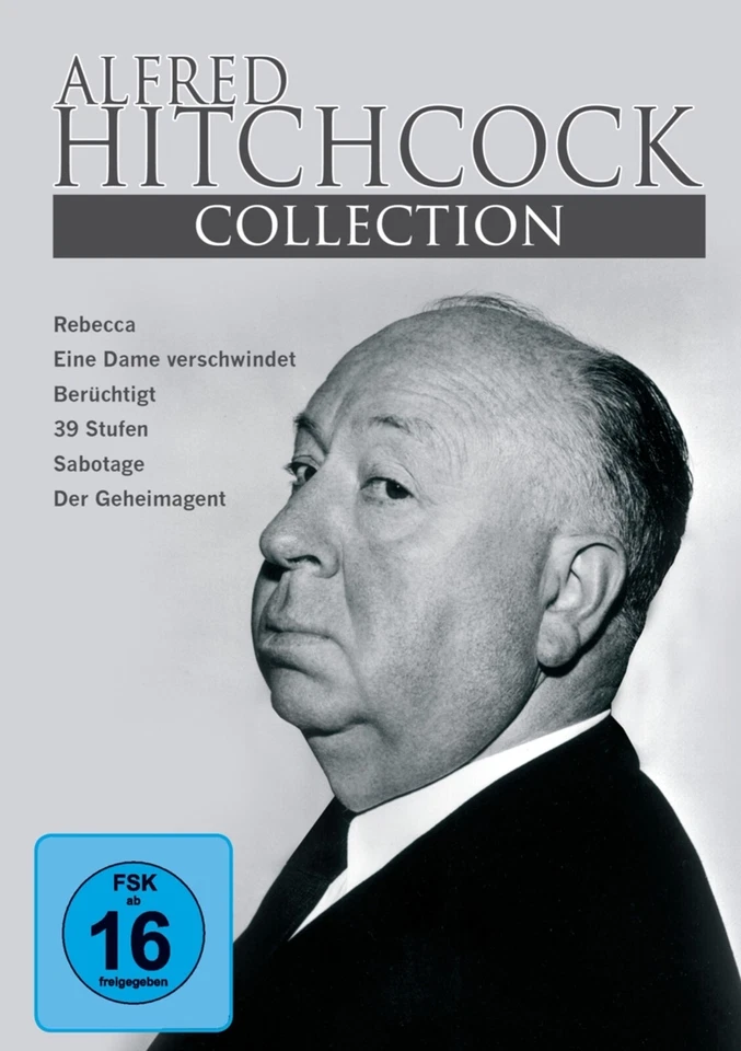 Frühe Jahre HITCHCOCK Berüchtigt REBECCA Sabotage GEHEIMAGENT 39 Stufen DVD Box - Bild 1 von 1