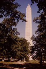1953 Jefferson Davis Monument Kentucky Red Border Vintage 35mm Slide 1950's JNA5