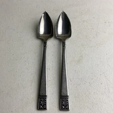2Pc Custom Design CUDI  Stainless Serrated Grapefruit Spoons Japan