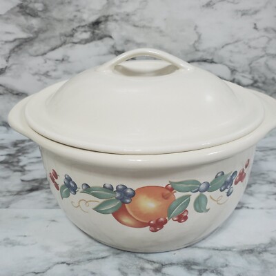 Corelle Coordinates Abundance Casserole Dish 1 1/2 Qt. Round Stoneware with Lid