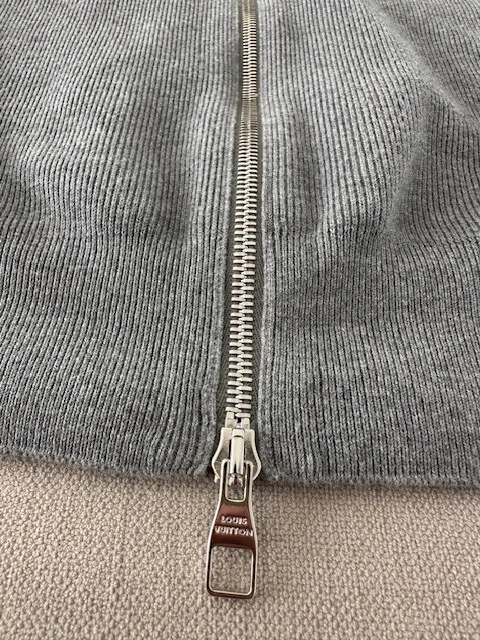 LOUIS VUITTON（LV） Louis Vuitton giacca bomber XL grigio LV camoscio pelle maglia overshirt