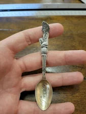 Vintage Denver Colorado Sterling Silver Indian Souvenir Spoon