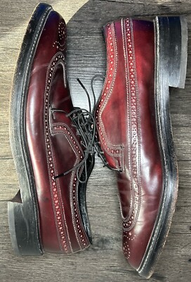 Florsheim Leather Dress Shoes Stratford Wing Tip Deep 