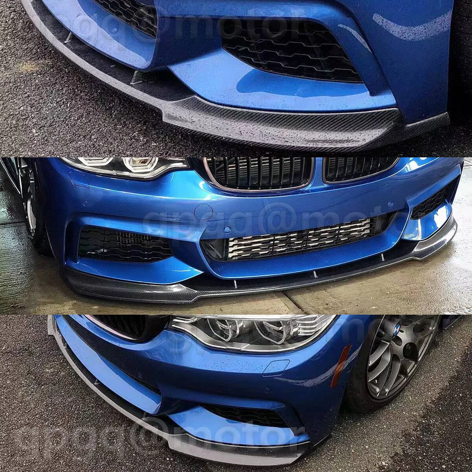 For BMW F32 F33 F36 4 Series M Sport 14-20 V Style Carbon Fiber Front Bumper Lip - Image 2 of 4