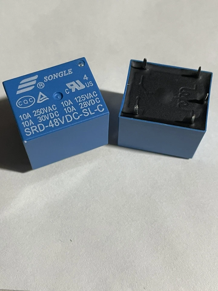 GENERICO 1pezzo Relay Relè 48V Dc 10A Circuit Stampato Pcb 1Scambio SRD-48VDC-SL-C 48volt