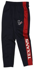 OuterStuff NFL Youth Boys Side Stripe Slim Fit Performance Pant, Houston Texans