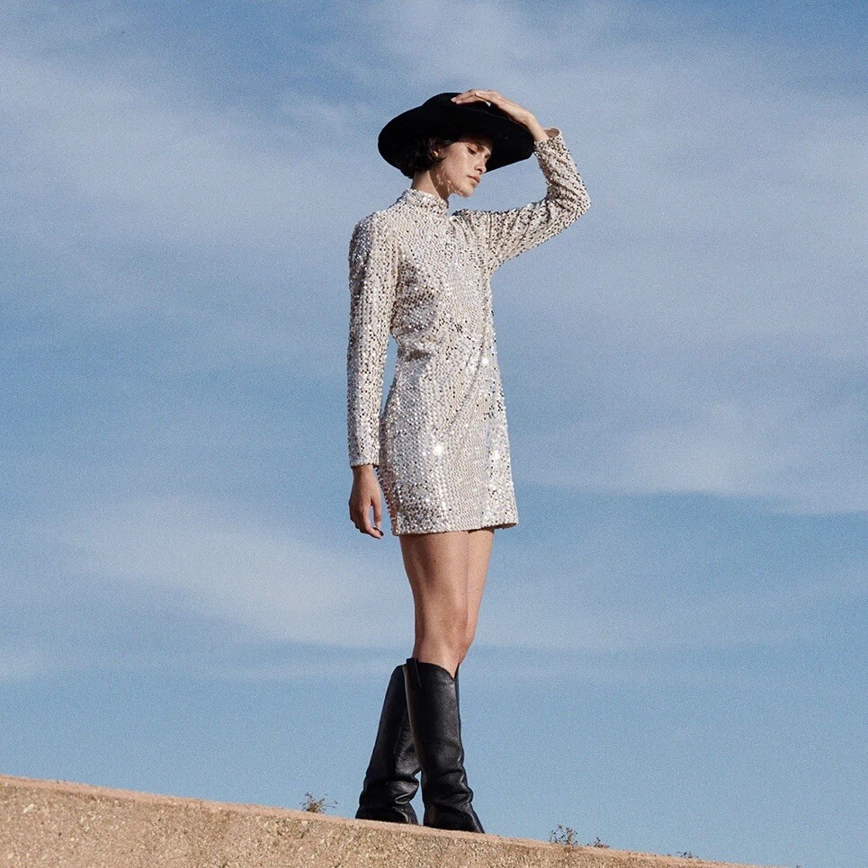 Sanctuary sequin dress top