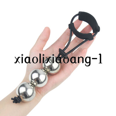 Ring Metal Ball Pendant Peni Training Exercise Enlarger Delay