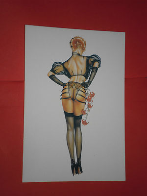 COLLECTIBLE POSTCARD -PLEASURE EYES- N°8- BY:OLIVIA DEVARARDINS- the old