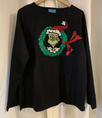 Vintage Michael Simon for Dr. Seuss Grinch Long Sleeve Shirt Size Large