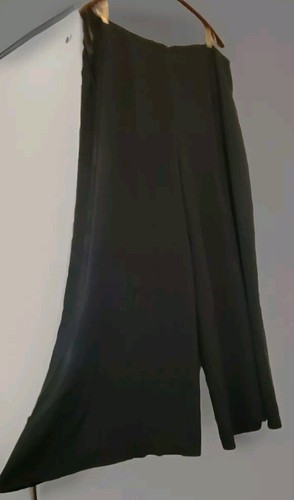 Women's Plus Pants 18 Black Pleated Suit Dress Pants Wide Leg Drapers & Damons - Picture 2 of 6