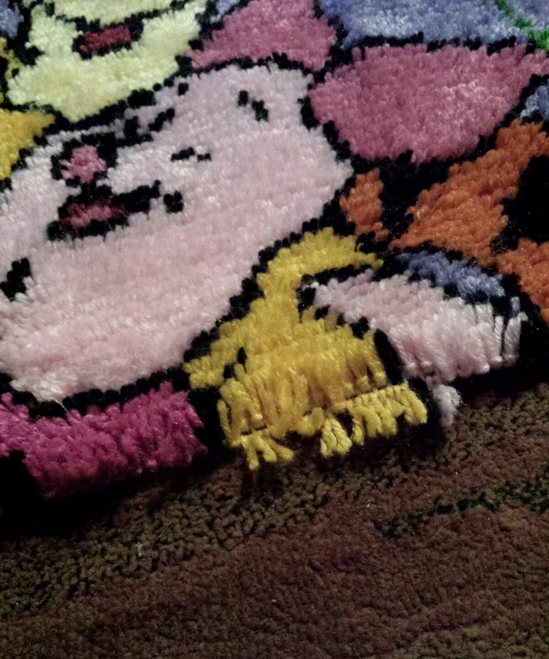 Handgefertigter Häkelteppich Set Teppich Winnie Puuh Disney Retro Chic 29" x 18" - Bild 4 von 4