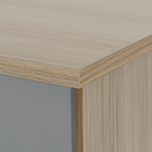 Nevada 3 Drawer Chest in Grey Gloss/Light Oak Effect - Picture 7 of 8