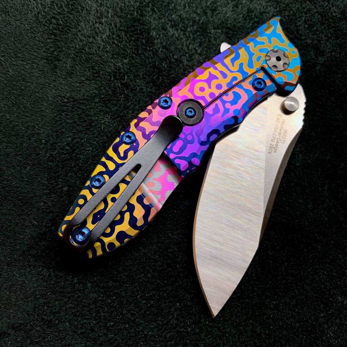 α Terror Zero Tolerance 0562Ti Flipper Rick Hinderer Folder ZT0562 w