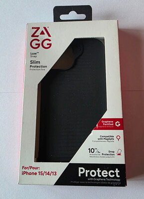 NEW Original Black ZAGG Luxe Snap Case w/MagSafe for iPhone 15/14/13 in Retail P