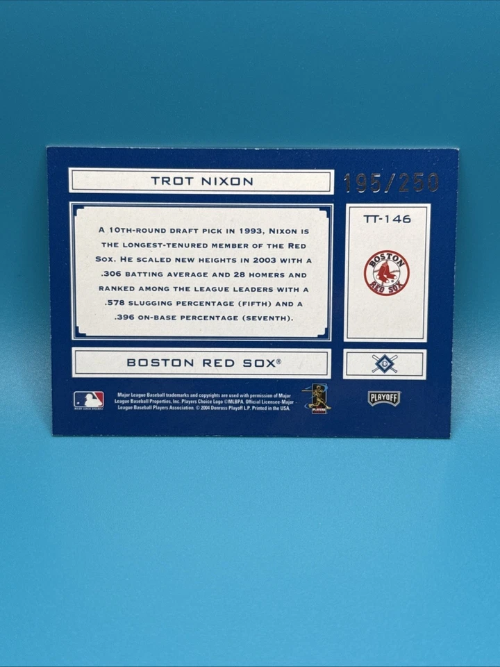 Trot Nixon 2004 Playoff Absolute Memorabilia Tools of the Trade Blue 195/250 - Image 2 of 2